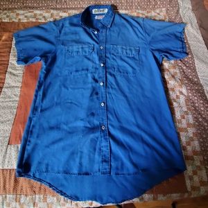 Red Kap Industries Extreme Bulwark Men's Work Shirt. Size Med/Reg. Blue. GVPWC.